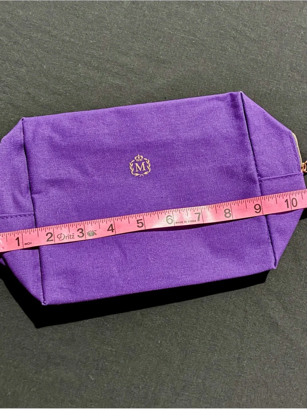 Molinard Parfums Purple Cosmetic Bag with Gold Crest